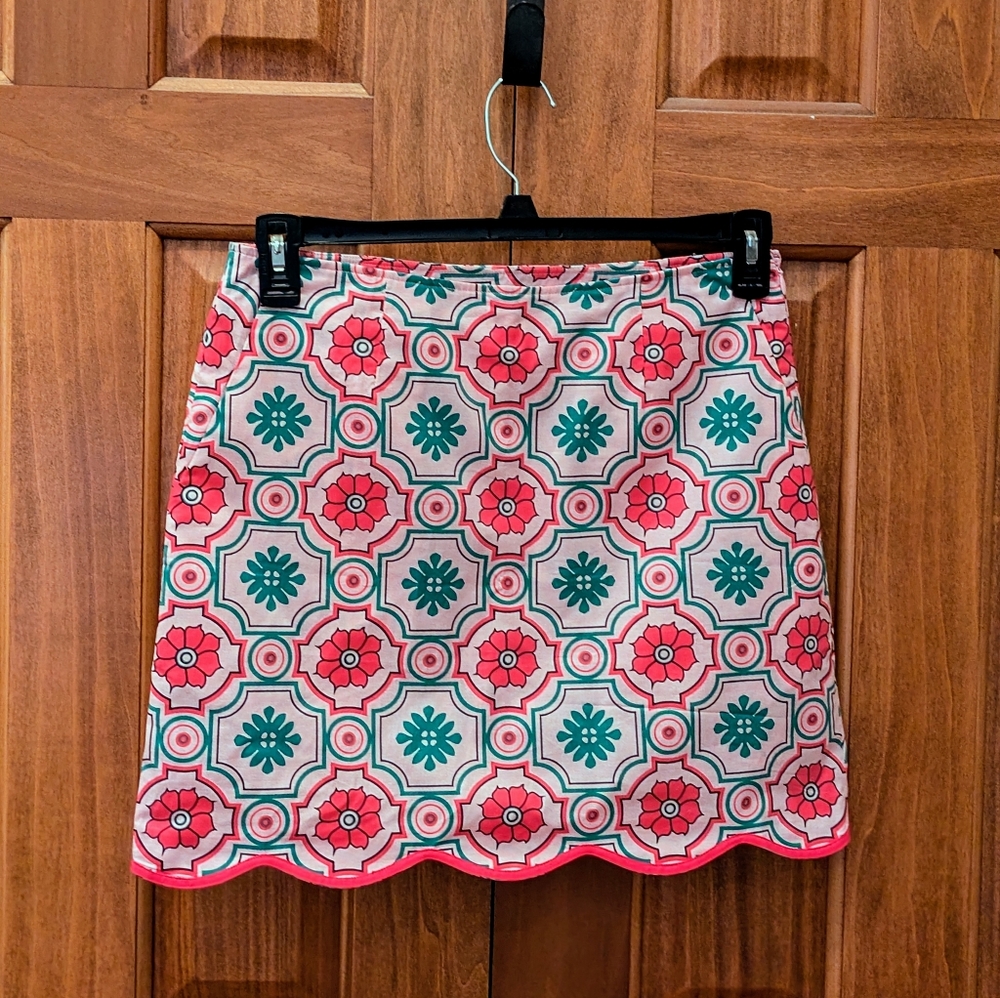 Women's Mrs. Brightside Performance Stretch Skort by Golftini Size 4 Pink Green